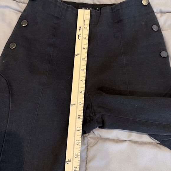 Ted Baker Liroi High Waisted Stretch Trousers Side Button Detail Black Size 0 - Picture 11 of 13